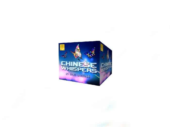 Chinese Whispers single ignition multishot low noise wheels fountains fireworks