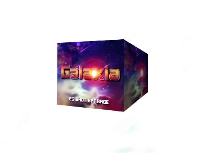 galaxia great wall firework with 25 shots cake barrage