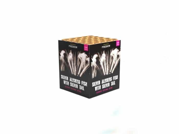 silver blinking fish low noise firework